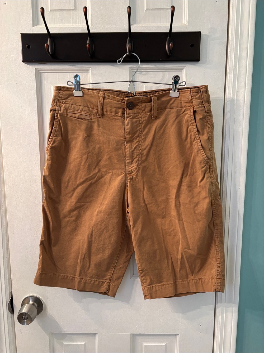 American Eagle Outfitters Men's Tan Flat Front Chino Shorts